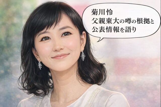 菊川怜の父親東大は本当か？学歴と家族構成の真相まとめ