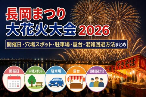 長岡まつり大花火大会2026の開催日・穴場スポット・駐車場・屋台・混雑回避方法まとめ